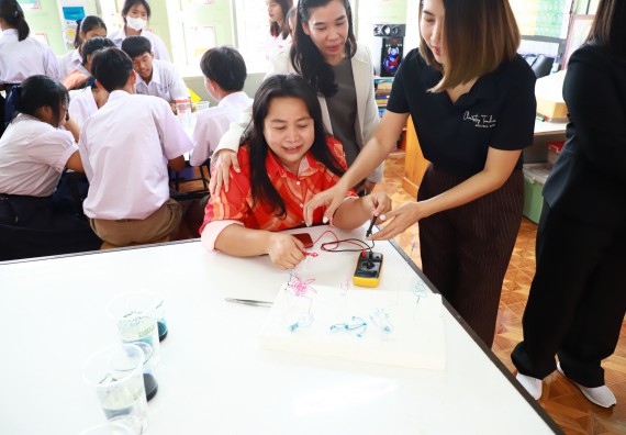 ภาพกิจกรรม  คณะวิทยาศาสตร์และเทคโนโลยี จัดค่ายวิทยาศาสตร์สัญจร ปีการศึกษา 2566  โรงเรียนคณฑีพิทยาคม