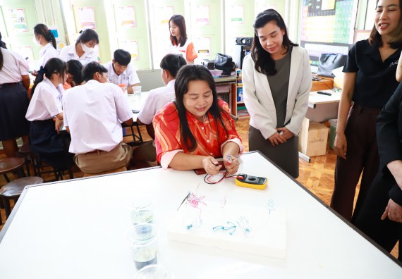 ภาพกิจกรรม  คณะวิทยาศาสตร์และเทคโนโลยี จัดค่ายวิทยาศาสตร์สัญจร ปีการศึกษา 2566  โรงเรียนคณฑีพิทยาคม