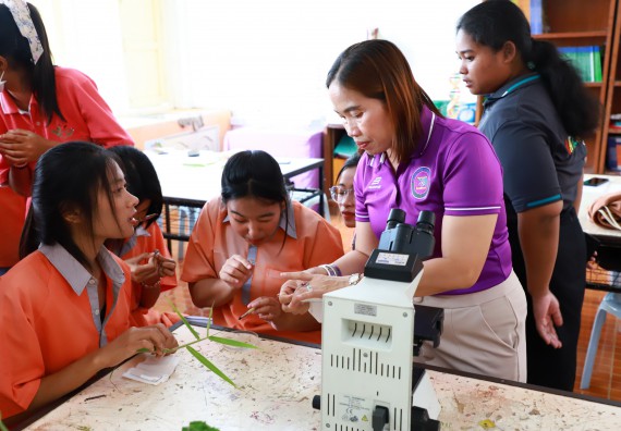 ภาพกิจกรรม  คณะวิทยาศาสตร์และเทคโนโลยี จัดค่ายวิทยาศาสตร์สัญจร ปีการศึกษา 2566  โรงเรียนคณฑีพิทยาคม