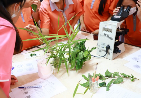 ภาพกิจกรรม  คณะวิทยาศาสตร์และเทคโนโลยี จัดค่ายวิทยาศาสตร์สัญจร ปีการศึกษา 2566  โรงเรียนคณฑีพิทยาคม