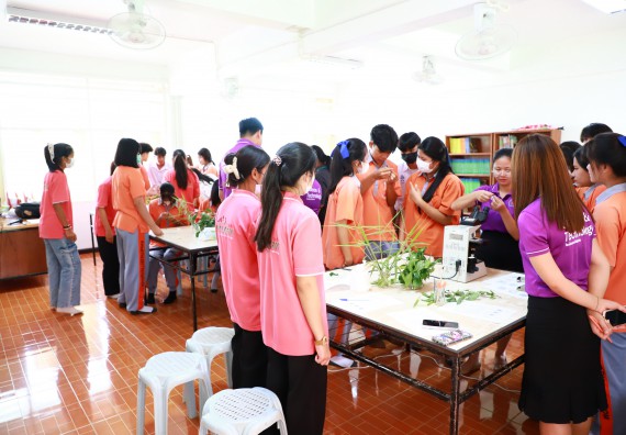 ภาพกิจกรรม  คณะวิทยาศาสตร์และเทคโนโลยี จัดค่ายวิทยาศาสตร์สัญจร ปีการศึกษา 2566  โรงเรียนคณฑีพิทยาคม