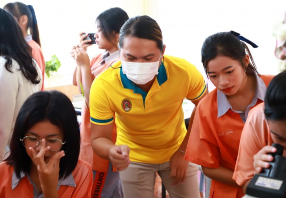 ภาพกิจกรรม  คณะวิทยาศาสตร์และเทคโนโลยี จัดค่ายวิทยาศาสตร์สัญจร ปีการศึกษา 2566  โรงเรียนคณฑีพิทยาคม