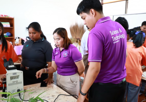 ภาพกิจกรรม  คณะวิทยาศาสตร์และเทคโนโลยี จัดค่ายวิทยาศาสตร์สัญจร ปีการศึกษา 2566  โรงเรียนคณฑีพิทยาคม