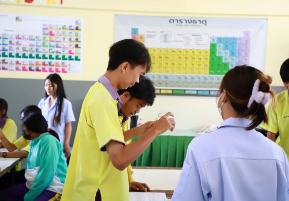 คณะวิทยาศาสตร์และเทคโนโลยี จัดค่ายวิทยาศาสตร์สัญจร ปีการศึกษา 2566  โรงเรียนทุ่งโพธิ์ทะเลพิทยา