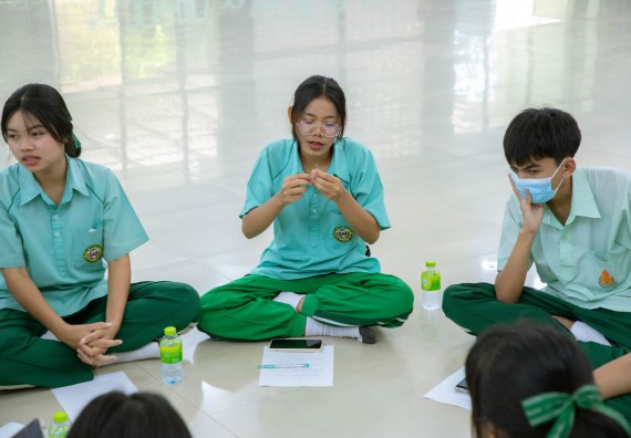 ภาพกิจกรรม   คณะวิทยาศาสตร์และเทคโนโลยี จัดค่ายวิทยาศาสตร์สัญจร ปีการศึกษา 2566  โรงเรียนลานกระบือวิทยา