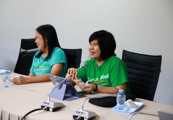 ภาพกิจกรรม  กองกลาง สำนักงานอธิการบดี และ คณะวิทยาศาสตร์และเทคโนโลยี ร่วมกันจัดการความรู้ แลกเปลี่ยนเรียนรู้ การพัฒนางานบริการและกำหนดแนวปฏิบัติร่วมกัน ตามนโยบายด้านการบริหารจัดการสิ่งแวดล้อมที่ยั่งยืน