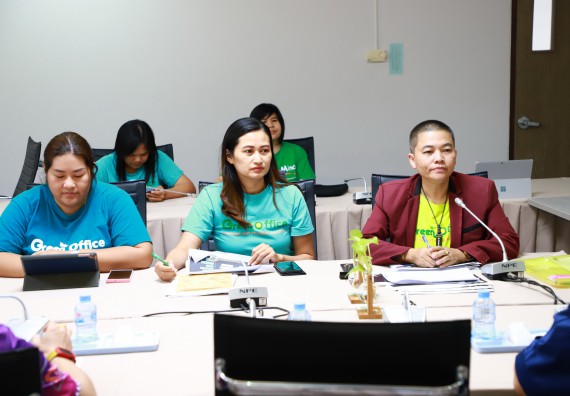 ภาพกิจกรรม  กองกลาง สำนักงานอธิการบดี และ คณะวิทยาศาสตร์และเทคโนโลยี ร่วมกันจัดการความรู้ แลกเปลี่ยนเรียนรู้ การพัฒนางานบริการและกำหนดแนวปฏิบัติร่วมกัน ตามนโยบายด้านการบริหารจัดการสิ่งแวดล้อมที่ยั่งยืน