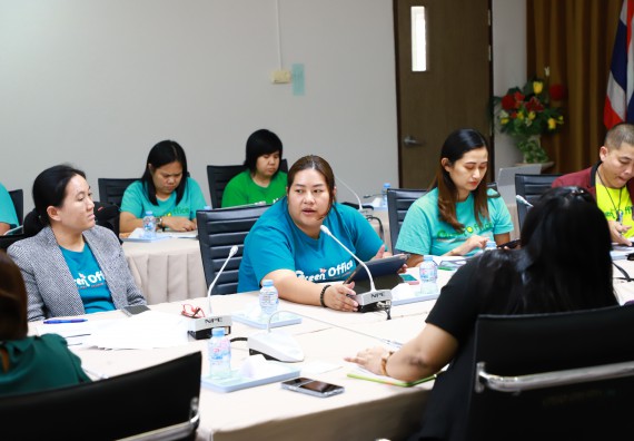 ภาพกิจกรรม  กองกลาง สำนักงานอธิการบดี และ คณะวิทยาศาสตร์และเทคโนโลยี ร่วมกันจัดการความรู้ แลกเปลี่ยนเรียนรู้ การพัฒนางานบริการและกำหนดแนวปฏิบัติร่วมกัน ตามนโยบายด้านการบริหารจัดการสิ่งแวดล้อมที่ยั่งยืน