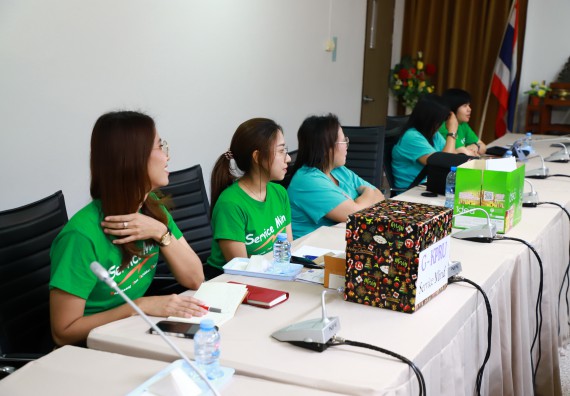 ภาพกิจกรรม  กองกลาง สำนักงานอธิการบดี และ คณะวิทยาศาสตร์และเทคโนโลยี ร่วมกันจัดการความรู้ แลกเปลี่ยนเรียนรู้ การพัฒนางานบริการและกำหนดแนวปฏิบัติร่วมกัน ตามนโยบายด้านการบริหารจัดการสิ่งแวดล้อมที่ยั่งยืน