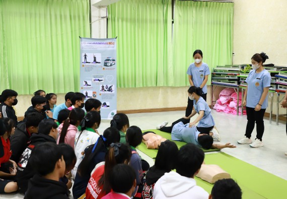 ภาพกิจกรรม  คณะวิทยาศาสตร์และเทคโนโลยี จัดค่ายวิทยาศาสตร์สัญจร ปีการศึกษา 2566  โรงเรียนนาบ่อคำวิทยาคม