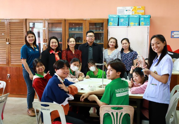 ภาพกิจกรรม  คณะวิทยาศาสตร์และเทคโนโลยี จัดค่ายวิทยาศาสตร์สัญจร ปีการศึกษา 2566  โรงเรียนนาบ่อคำวิทยาคม