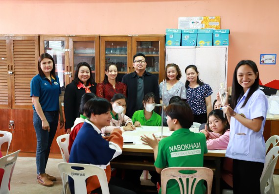 ภาพกิจกรรม  คณะวิทยาศาสตร์และเทคโนโลยี จัดค่ายวิทยาศาสตร์สัญจร ปีการศึกษา 2566  โรงเรียนนาบ่อคำวิทยาคม
