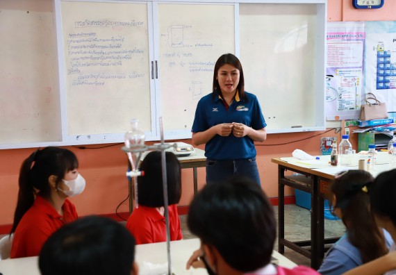 ภาพกิจกรรม  คณะวิทยาศาสตร์และเทคโนโลยี จัดค่ายวิทยาศาสตร์สัญจร ปีการศึกษา 2566  โรงเรียนนาบ่อคำวิทยาคม