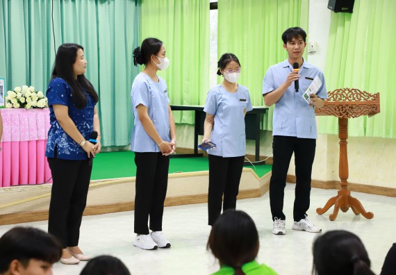 ภาพกิจกรรม  คณะวิทยาศาสตร์และเทคโนโลยี จัดค่ายวิทยาศาสตร์สัญจร ปีการศึกษา 2566  โรงเรียนนาบ่อคำวิทยาคม