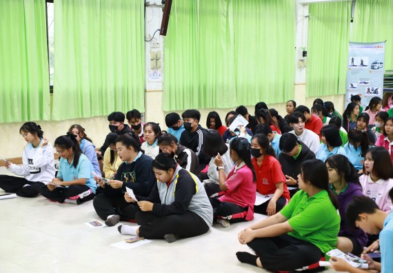 ภาพกิจกรรม  คณะวิทยาศาสตร์และเทคโนโลยี จัดค่ายวิทยาศาสตร์สัญจร ปีการศึกษา 2566  โรงเรียนนาบ่อคำวิทยาคม