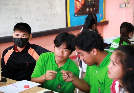 ภาพกิจกรรม  คณะวิทยาศาสตร์และเทคโนโลยี จัดค่ายวิทยาศาสตร์สัญจร ปีการศึกษา 2566  โรงเรียนนาบ่อคำวิทยาคม