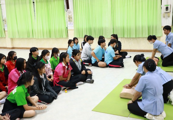 ภาพกิจกรรม  คณะวิทยาศาสตร์และเทคโนโลยี จัดค่ายวิทยาศาสตร์สัญจร ปีการศึกษา 2566  โรงเรียนนาบ่อคำวิทยาคม