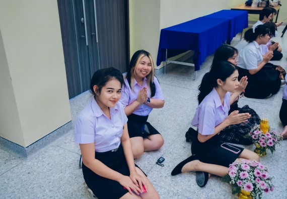 ภาพกิจกรรม  คณะวิทยาศาสตร์และเทคโนโลยี จัดกิจกรรมไหว้ครูคณะวิทยาศาสตร์และเทคโนโลยี ประจำปีการศึกษา 2567