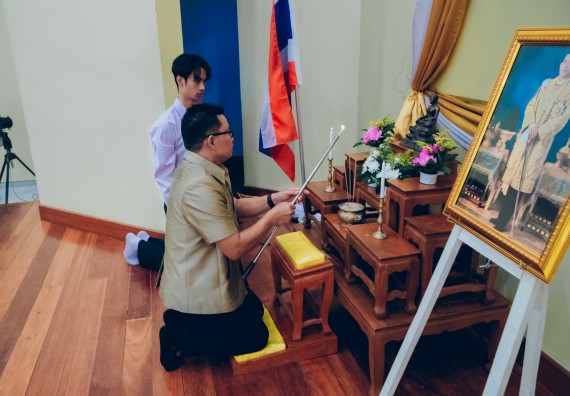 ภาพกิจกรรม  คณะวิทยาศาสตร์และเทคโนโลยี จัดกิจกรรมไหว้ครูคณะวิทยาศาสตร์และเทคโนโลยี ประจำปีการศึกษา 2567