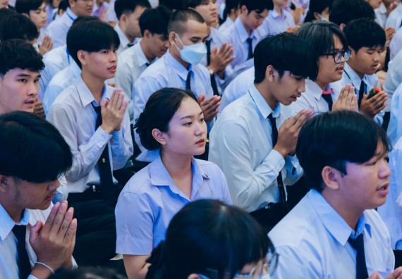 ภาพกิจกรรม  คณะวิทยาศาสตร์และเทคโนโลยี จัดกิจกรรมไหว้ครูคณะวิทยาศาสตร์และเทคโนโลยี ประจำปีการศึกษา 2567