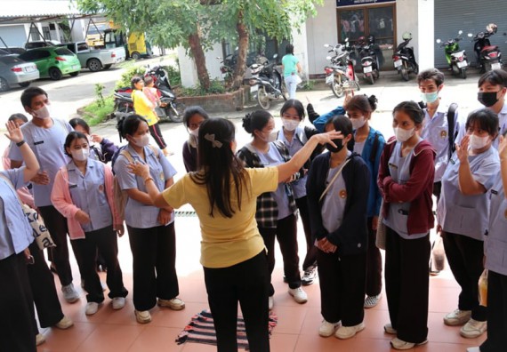 ภาพกิจกรรม  โปรแกรมวิชาสาธารณสุขศาสตร์ คณะวิทยาศาสตร์และเทคโนโลยี จัดกิจกรรมการอบรมเชิงปฏิบัติการ ท่ากายบริหารสาหรับผู้ป่วยติดเตียง