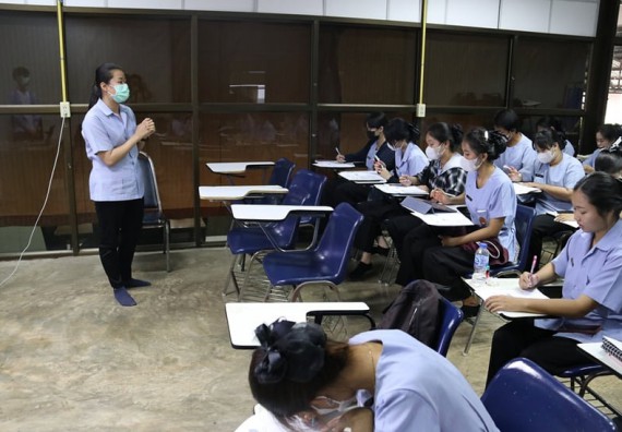 ภาพกิจกรรม  โปรแกรมวิชาสาธารณสุขศาสตร์ คณะวิทยาศาสตร์และเทคโนโลยี จัดกิจกรรมการอบรมเชิงปฏิบัติการ ท่ากายบริหารสาหรับผู้ป่วยติดเตียง