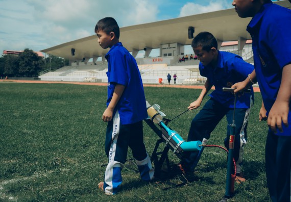 ภาพกิจกรรม  คณะวิทยาศาสตร์และเทคโนโลยี การแข่งขันจรวดขวดน้ำ งานสัปดาห์วิทยาศาสตร์แห่งชาติ ส่วนภูมิภาค ประจำปี 2567
