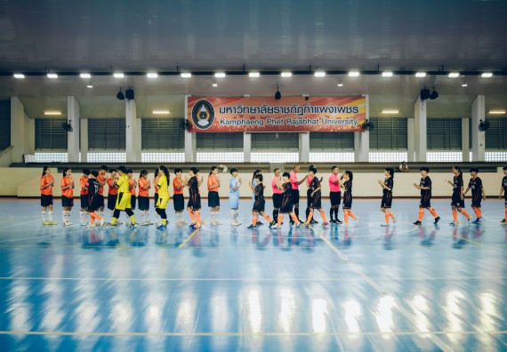 ภาพกิจกรรม  คณะวิทยาศาสตร์และเทคโนโลยี มหาวิทยาลัยราชภัฏกำแพงเพชร เจ้าภาพการแข่งขันกีฬามหาวิทยาลัยแห่งประเทศไทย ครั้งที่ 50 รอบคัดเลือก เขตภาคเหนือ ประเภทกีฬาฟุตซอล