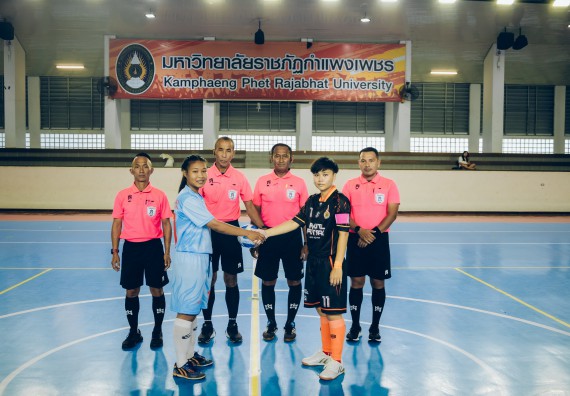 ภาพกิจกรรม  คณะวิทยาศาสตร์และเทคโนโลยี มหาวิทยาลัยราชภัฏกำแพงเพชร เจ้าภาพการแข่งขันกีฬามหาวิทยาลัยแห่งประเทศไทย ครั้งที่ 50 รอบคัดเลือก เขตภาคเหนือ ประเภทกีฬาฟุตซอล