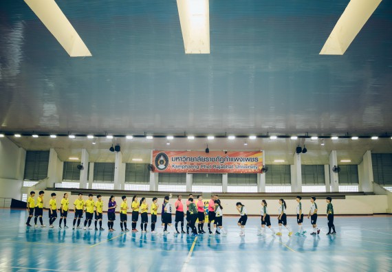 ภาพกิจกรรม  คณะวิทยาศาสตร์และเทคโนโลยี มหาวิทยาลัยราชภัฏกำแพงเพชร เจ้าภาพการแข่งขันกีฬามหาวิทยาลัยแห่งประเทศไทย ครั้งที่ 50 รอบคัดเลือก เขตภาคเหนือ ประเภทกีฬาฟุตซอล