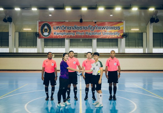 ภาพกิจกรรม  คณะวิทยาศาสตร์และเทคโนโลยี มหาวิทยาลัยราชภัฏกำแพงเพชร เจ้าภาพการแข่งขันกีฬามหาวิทยาลัยแห่งประเทศไทย ครั้งที่ 50 รอบคัดเลือก เขตภาคเหนือ ประเภทกีฬาฟุตซอล