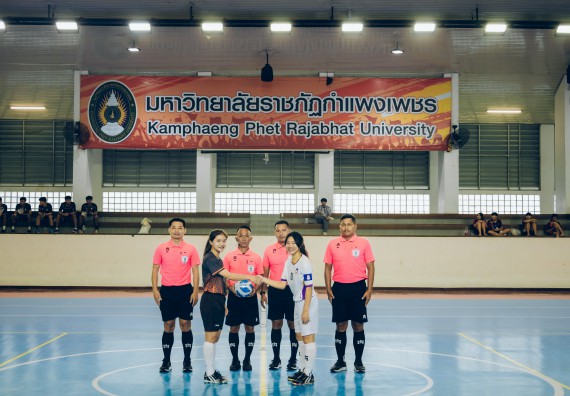 ภาพกิจกรรม  คณะวิทยาศาสตร์และเทคโนโลยี มหาวิทยาลัยราชภัฏกำแพงเพชร เจ้าภาพการแข่งขันกีฬามหาวิทยาลัยแห่งประเทศไทย ครั้งที่ 50 รอบคัดเลือก เขตภาคเหนือ ประเภทกีฬาฟุตซอล