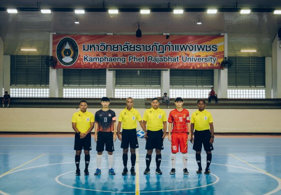 ภาพกิจกรรม  คณะวิทยาศาสตร์และเทคโนโลยี มหาวิทยาลัยราชภัฏกำแพงเพชร เจ้าภาพการแข่งขันกีฬามหาวิทยาลัยแห่งประเทศไทย ครั้งที่ 50 รอบคัดเลือก เขตภาคเหนือ ประเภทกีฬาฟุตซอล