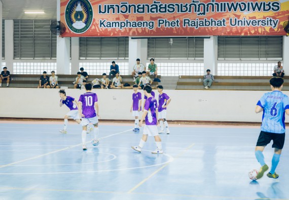 ภาพกิจกรรม  คณะวิทยาศาสตร์และเทคโนโลยี มหาวิทยาลัยราชภัฏกำแพงเพชร เจ้าภาพการแข่งขันกีฬามหาวิทยาลัยแห่งประเทศไทย ครั้งที่ 50 รอบคัดเลือก เขตภาคเหนือ ประเภทกีฬาฟุตซอล