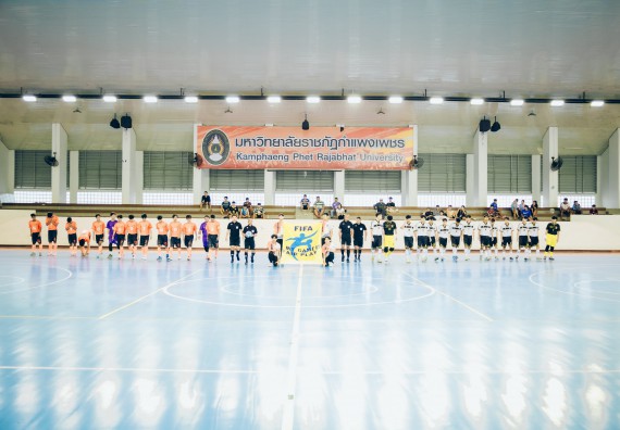 ภาพกิจกรรม  คณะวิทยาศาสตร์และเทคโนโลยี มหาวิทยาลัยราชภัฏกำแพงเพชร เจ้าภาพการแข่งขันกีฬามหาวิทยาลัยแห่งประเทศไทย ครั้งที่ 50 รอบคัดเลือก เขตภาคเหนือ ประเภทกีฬาฟุตซอล