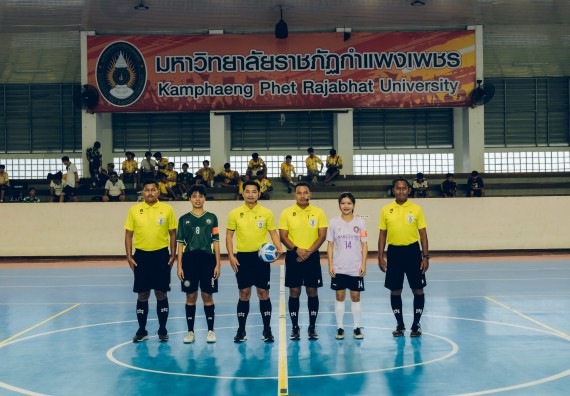 ภาพกิจกรรม  คณะวิทยาศาสตร์และเทคโนโลยี มหาวิทยาลัยราชภัฏกำแพงเพชร เจ้าภาพการแข่งขันกีฬามหาวิทยาลัยแห่งประเทศไทย ครั้งที่ 50 รอบคัดเลือก เขตภาคเหนือ ประเภทกีฬาฟุตซอล