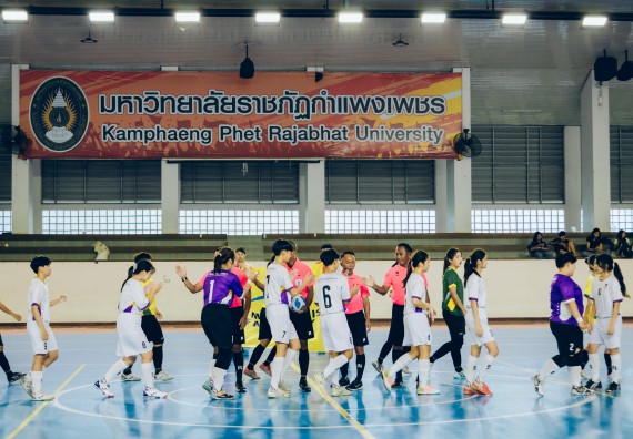 ภาพกิจกรรม  คณะวิทยาศาสตร์และเทคโนโลยี มหาวิทยาลัยราชภัฏกำแพงเพชร เจ้าภาพการแข่งขันกีฬามหาวิทยาลัยแห่งประเทศไทย ครั้งที่ 50 รอบคัดเลือก เขตภาคเหนือ ประเภทกีฬาฟุตซอล