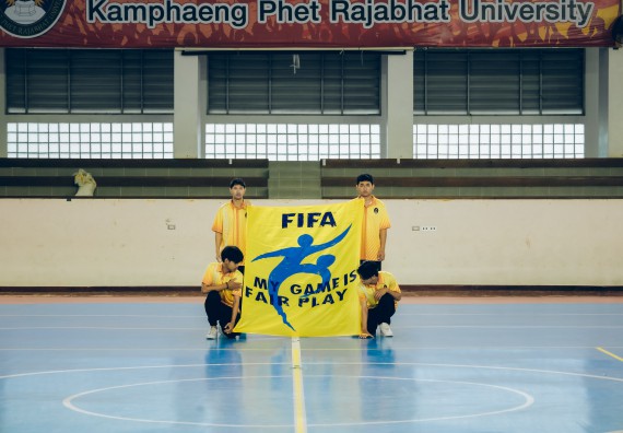 ภาพกิจกรรม  คณะวิทยาศาสตร์และเทคโนโลยี มหาวิทยาลัยราชภัฏกำแพงเพชร เจ้าภาพการแข่งขันกีฬามหาวิทยาลัยแห่งประเทศไทย ครั้งที่ 50 รอบคัดเลือก เขตภาคเหนือ ประเภทกีฬาฟุตซอล