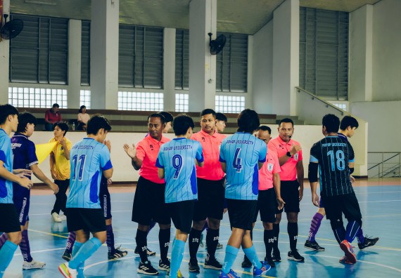 ภาพกิจกรรม  คณะวิทยาศาสตร์และเทคโนโลยี มหาวิทยาลัยราชภัฏกำแพงเพชร เจ้าภาพการแข่งขันกีฬามหาวิทยาลัยแห่งประเทศไทย ครั้งที่ 50 รอบคัดเลือก เขตภาคเหนือ ประเภทกีฬาฟุตซอล