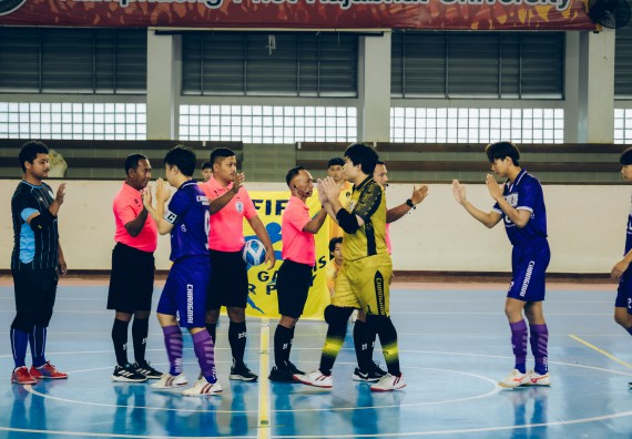 ภาพกิจกรรม  คณะวิทยาศาสตร์และเทคโนโลยี มหาวิทยาลัยราชภัฏกำแพงเพชร เจ้าภาพการแข่งขันกีฬามหาวิทยาลัยแห่งประเทศไทย ครั้งที่ 50 รอบคัดเลือก เขตภาคเหนือ ประเภทกีฬาฟุตซอล