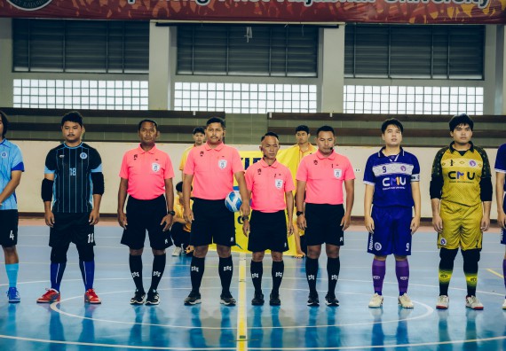 ภาพกิจกรรม  คณะวิทยาศาสตร์และเทคโนโลยี มหาวิทยาลัยราชภัฏกำแพงเพชร เจ้าภาพการแข่งขันกีฬามหาวิทยาลัยแห่งประเทศไทย ครั้งที่ 50 รอบคัดเลือก เขตภาคเหนือ ประเภทกีฬาฟุตซอล