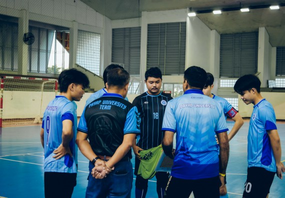 ภาพกิจกรรม  คณะวิทยาศาสตร์และเทคโนโลยี มหาวิทยาลัยราชภัฏกำแพงเพชร เจ้าภาพการแข่งขันกีฬามหาวิทยาลัยแห่งประเทศไทย ครั้งที่ 50 รอบคัดเลือก เขตภาคเหนือ ประเภทกีฬาฟุตซอล