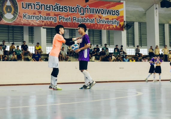 ภาพกิจกรรม  คณะวิทยาศาสตร์และเทคโนโลยี มหาวิทยาลัยราชภัฏกำแพงเพชร เจ้าภาพการแข่งขันกีฬามหาวิทยาลัยแห่งประเทศไทย ครั้งที่ 50 รอบคัดเลือก เขตภาคเหนือ ประเภทกีฬาฟุตซอล