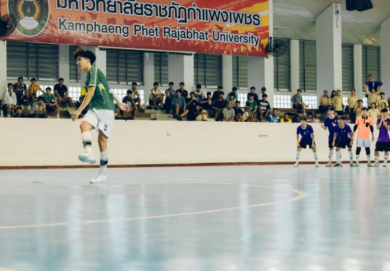 ภาพกิจกรรม  คณะวิทยาศาสตร์และเทคโนโลยี มหาวิทยาลัยราชภัฏกำแพงเพชร เจ้าภาพการแข่งขันกีฬามหาวิทยาลัยแห่งประเทศไทย ครั้งที่ 50 รอบคัดเลือก เขตภาคเหนือ ประเภทกีฬาฟุตซอล