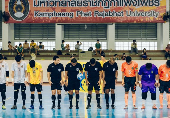 ภาพกิจกรรม  คณะวิทยาศาสตร์และเทคโนโลยี มหาวิทยาลัยราชภัฏกำแพงเพชร เจ้าภาพการแข่งขันกีฬามหาวิทยาลัยแห่งประเทศไทย ครั้งที่ 50 รอบคัดเลือก เขตภาคเหนือ ประเภทกีฬาฟุตซอล