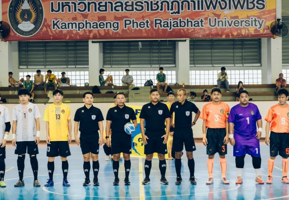 ภาพกิจกรรม  คณะวิทยาศาสตร์และเทคโนโลยี มหาวิทยาลัยราชภัฏกำแพงเพชร เจ้าภาพการแข่งขันกีฬามหาวิทยาลัยแห่งประเทศไทย ครั้งที่ 50 รอบคัดเลือก เขตภาคเหนือ ประเภทกีฬาฟุตซอล