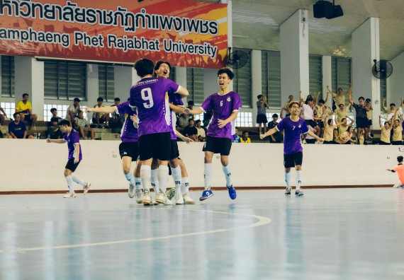 ภาพกิจกรรม  คณะวิทยาศาสตร์และเทคโนโลยี มหาวิทยาลัยราชภัฏกำแพงเพชร เจ้าภาพการแข่งขันกีฬามหาวิทยาลัยแห่งประเทศไทย ครั้งที่ 50 รอบคัดเลือก เขตภาคเหนือ ประเภทกีฬาฟุตซอล