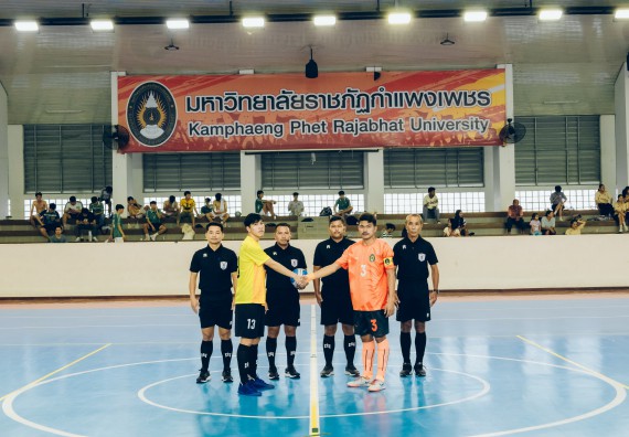 ภาพกิจกรรม  คณะวิทยาศาสตร์และเทคโนโลยี มหาวิทยาลัยราชภัฏกำแพงเพชร เจ้าภาพการแข่งขันกีฬามหาวิทยาลัยแห่งประเทศไทย ครั้งที่ 50 รอบคัดเลือก เขตภาคเหนือ ประเภทกีฬาฟุตซอล
