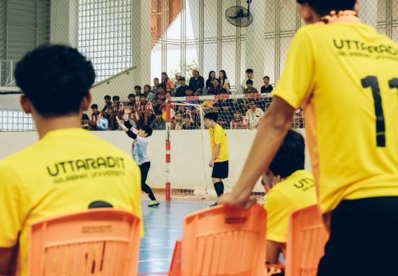 ภาพกิจกรรม  คณะวิทยาศาสตร์และเทคโนโลยี มหาวิทยาลัยราชภัฏกำแพงเพชร เจ้าภาพการแข่งขันกีฬามหาวิทยาลัยแห่งประเทศไทย ครั้งที่ 50 รอบคัดเลือก เขตภาคเหนือ ประเภทกีฬาฟุตซอล