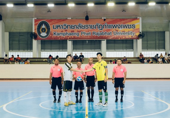 ภาพกิจกรรม  คณะวิทยาศาสตร์และเทคโนโลยี มหาวิทยาลัยราชภัฏกำแพงเพชร เจ้าภาพการแข่งขันกีฬามหาวิทยาลัยแห่งประเทศไทย ครั้งที่ 50 รอบคัดเลือก เขตภาคเหนือ ประเภทกีฬาฟุตซอล